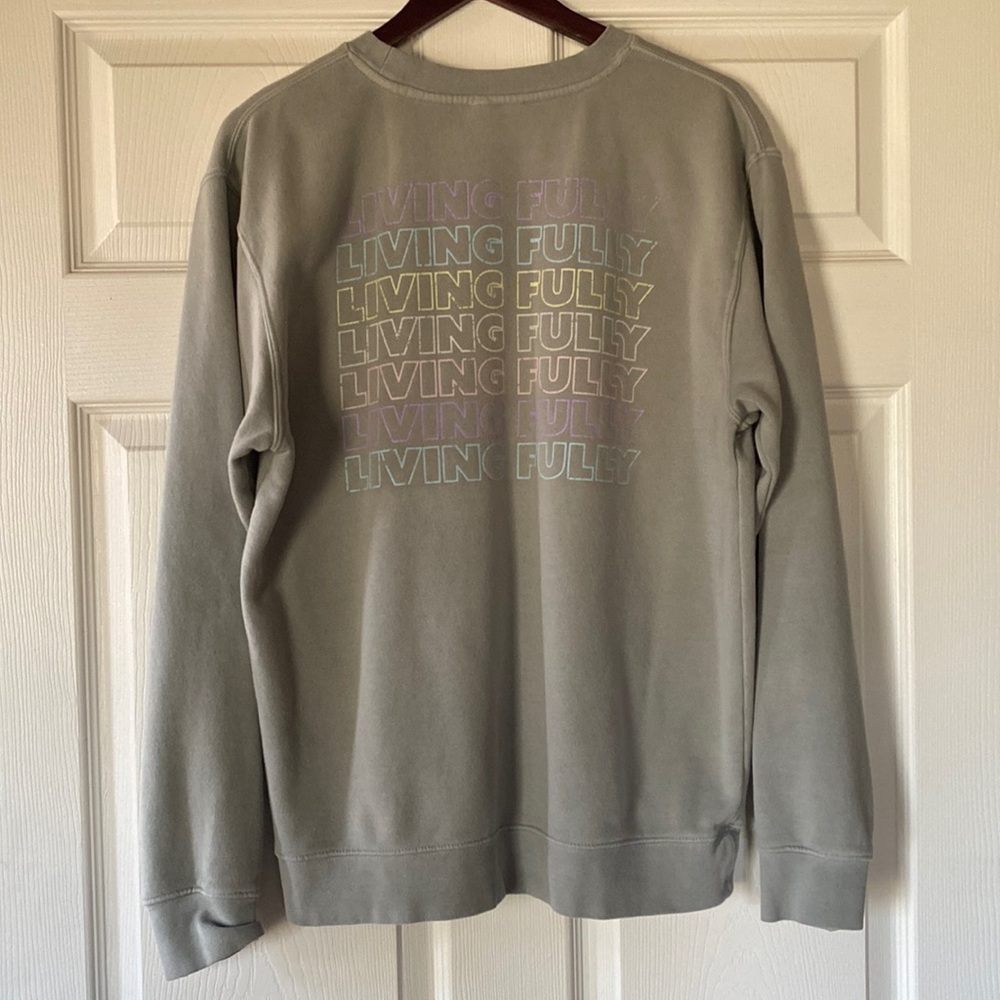 Living Fully Co. by Mallory Ervin Sage Green Sweatshirt